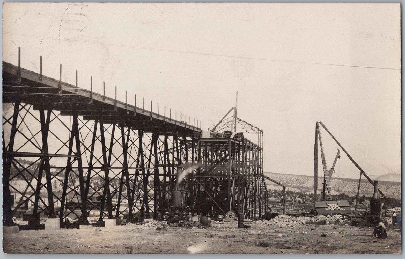Blackhawk Utah ?? Bridge Construction Scarce 1915 RPPC Postcard D99 Blackhawk Utah ?? Bridge Construction Scarce 1915 RPPC Postcard D99
