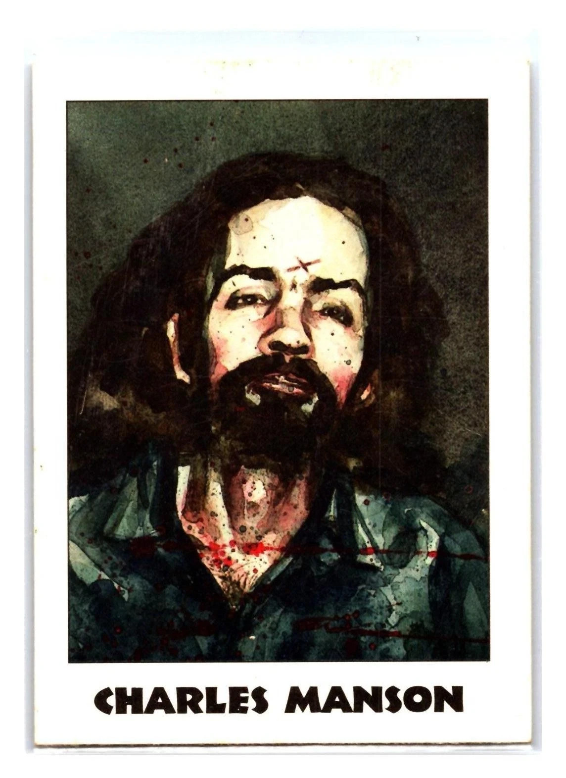 1992 True Crime Series 2, Killer Trading Card #71 - CHARLES MANSON - Near-Mint+