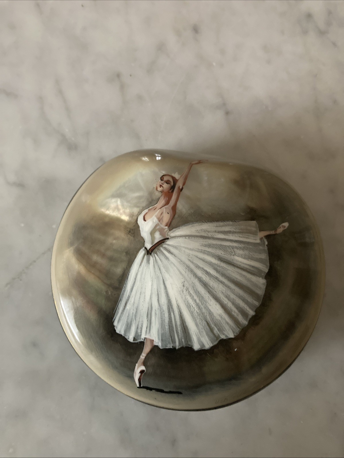 Lacquer, Papier-Mâché Ballerina Casket Jewelry Box Ballet Russian  Shell Mother