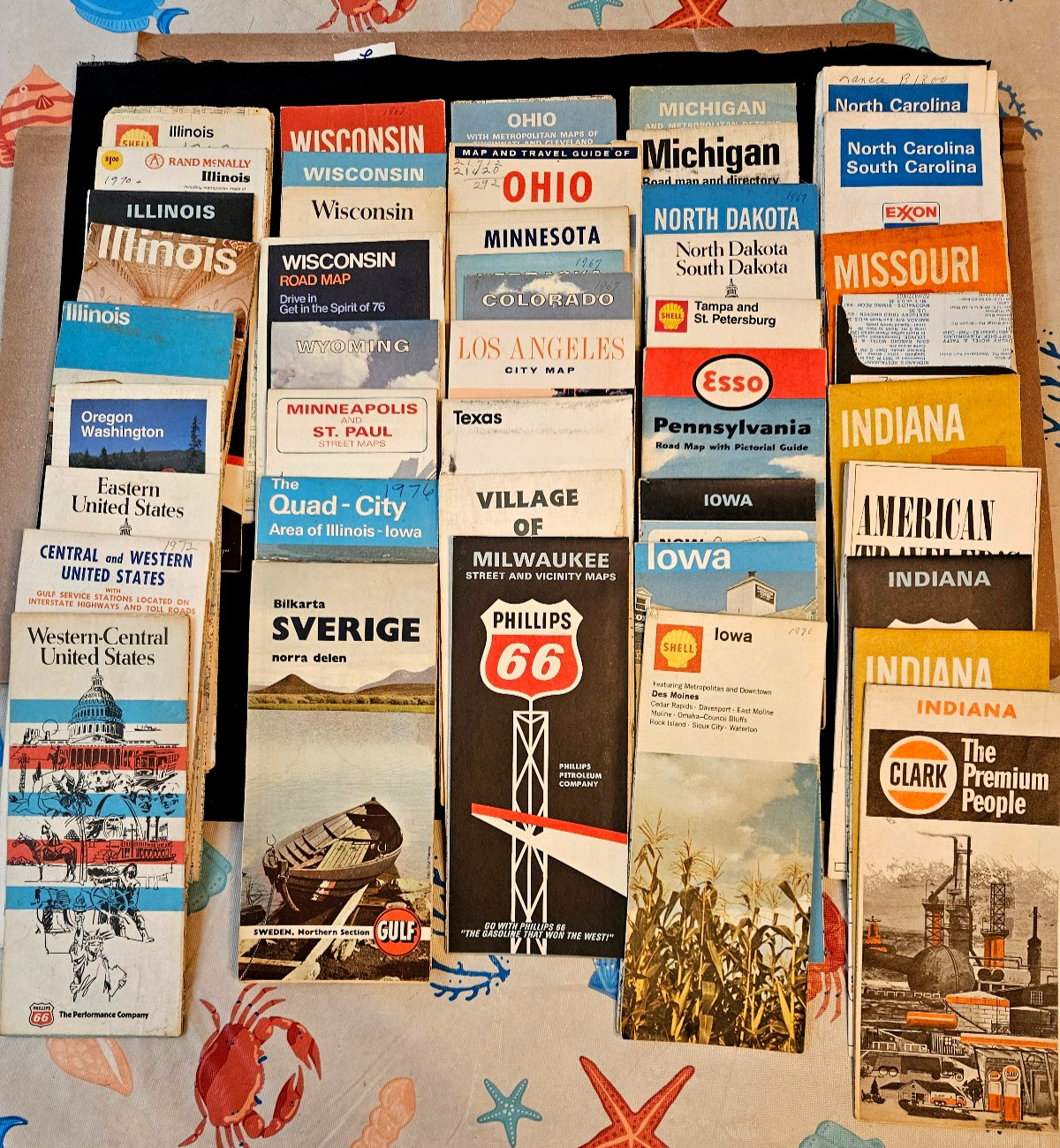 Lot of 44 Vintage Road Maps and -60's-70's-various companies