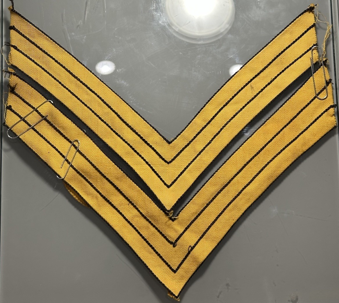 PR. US M1899 Spanish American War Cavalry Sergeant Original Duck Chevrons NICE