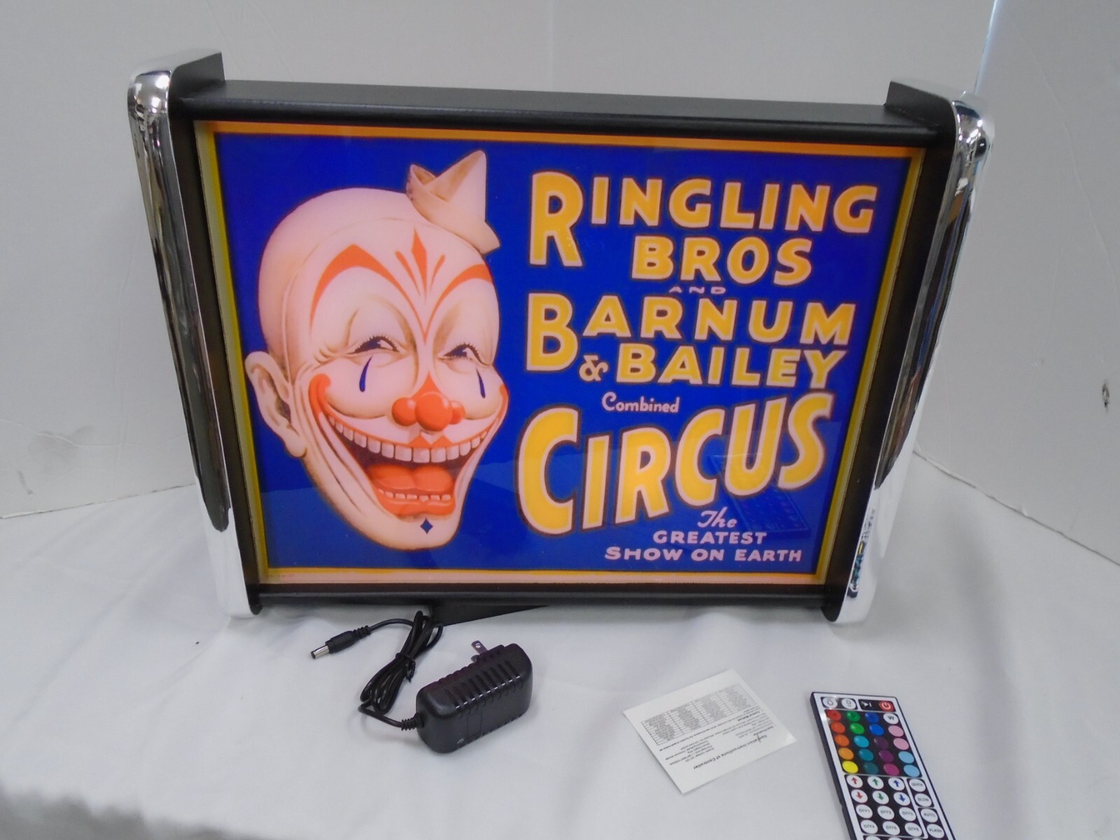 Ringling Brothers Circus LED Display lighted sign lightbox Wall hanging Light