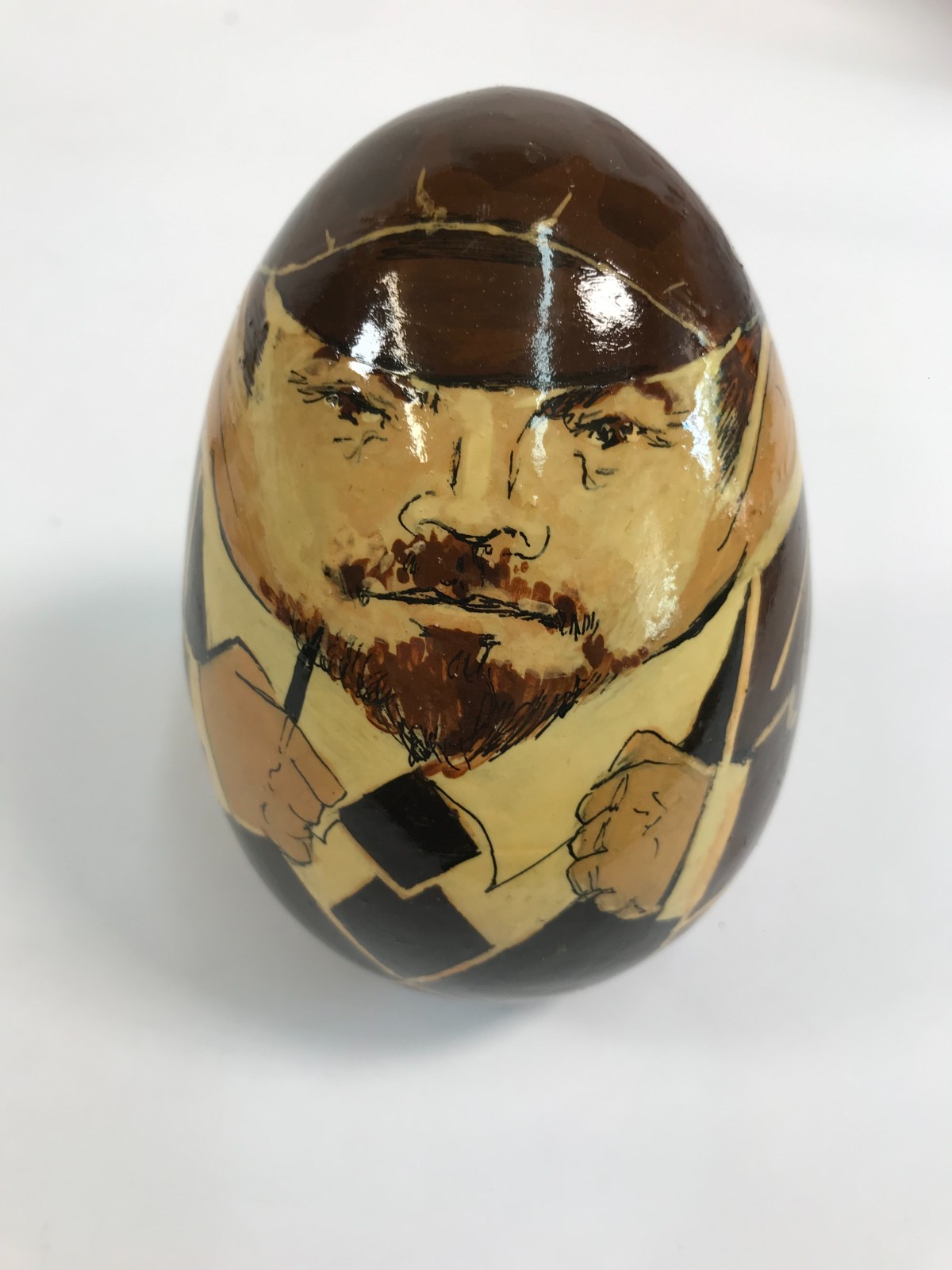 VTG 1990s ROLY-POLY / WOBBLE DOLL - USSR VLADIMIR LENIN - HAND-PAINTED