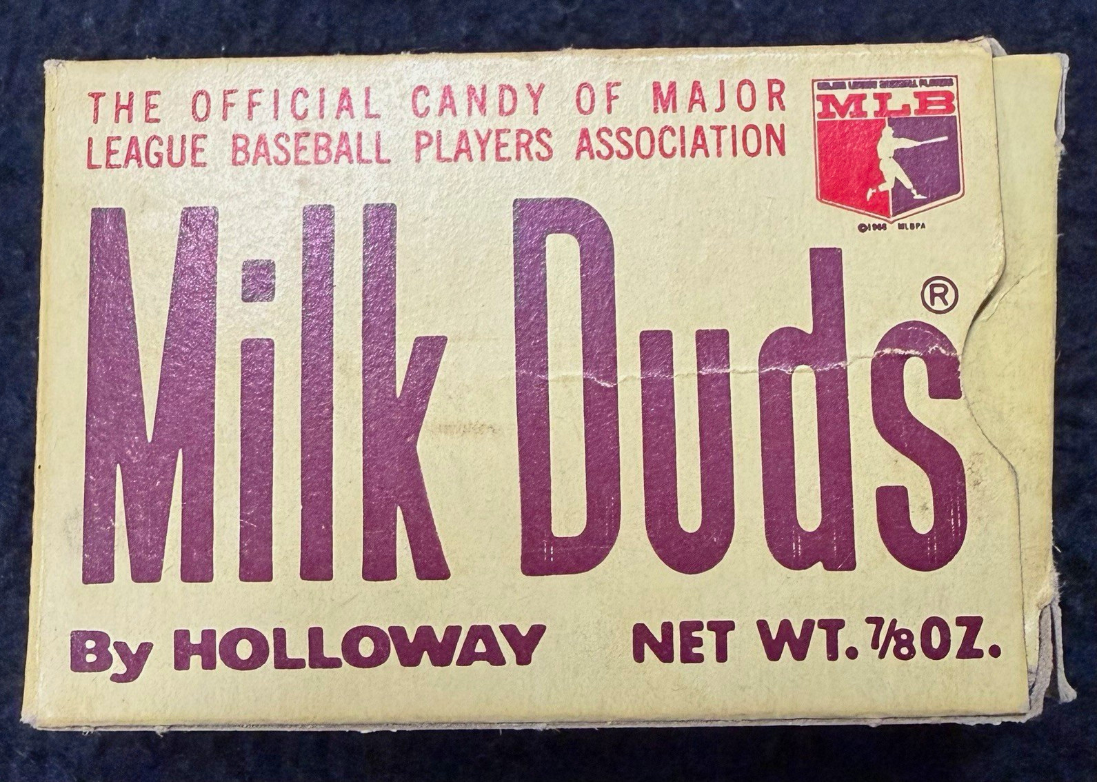 Holloway Milk Duds MLB Baseball Players Association Advertising Box vintage