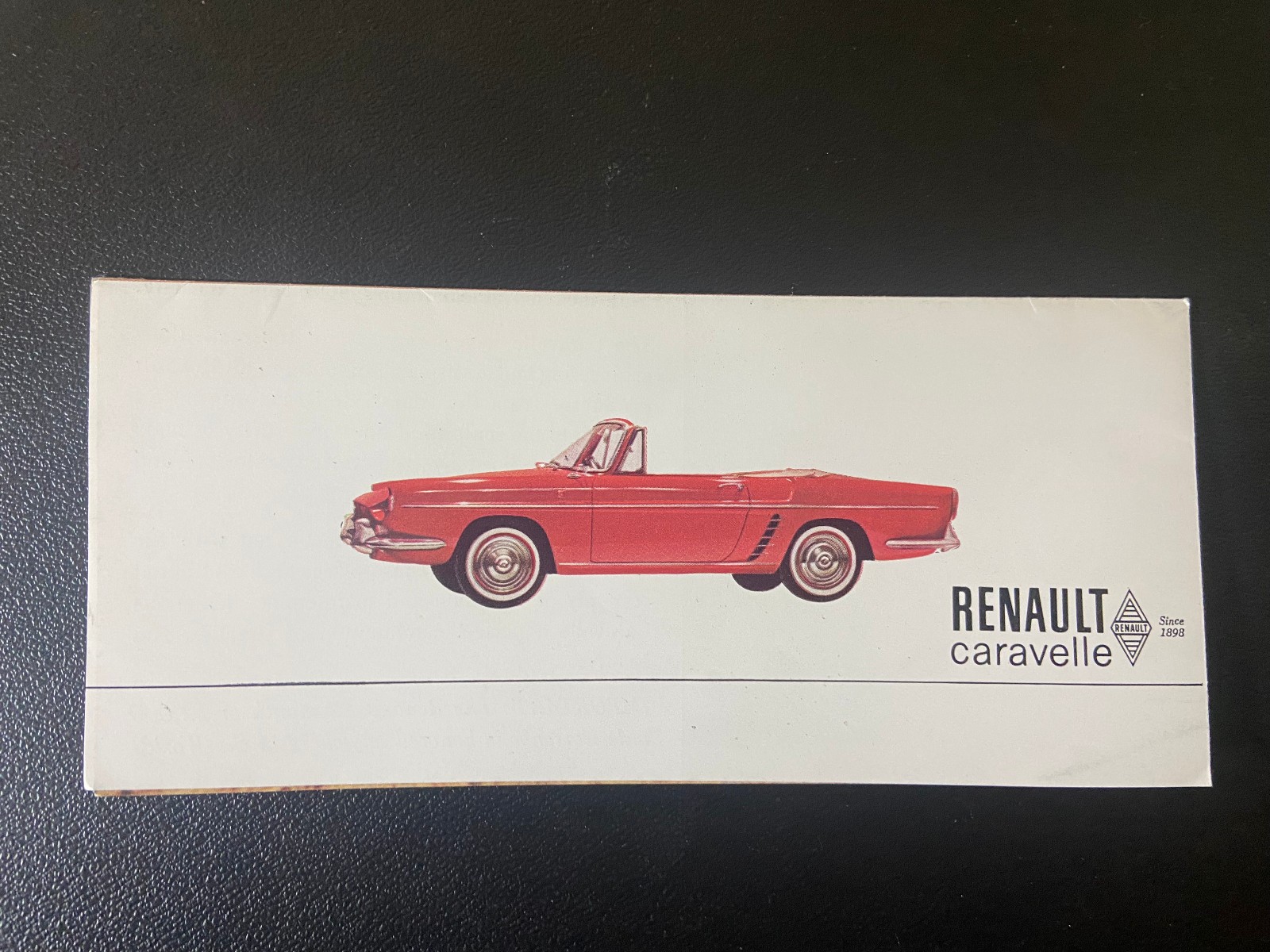 1961 Renault Caravelle Dealer Brochure Convertible Original