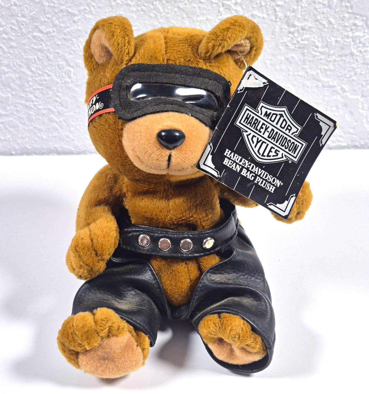Vintage Harley Davidson Bean Bag Plush Bravo Biker Bear Tag 2000 Toy