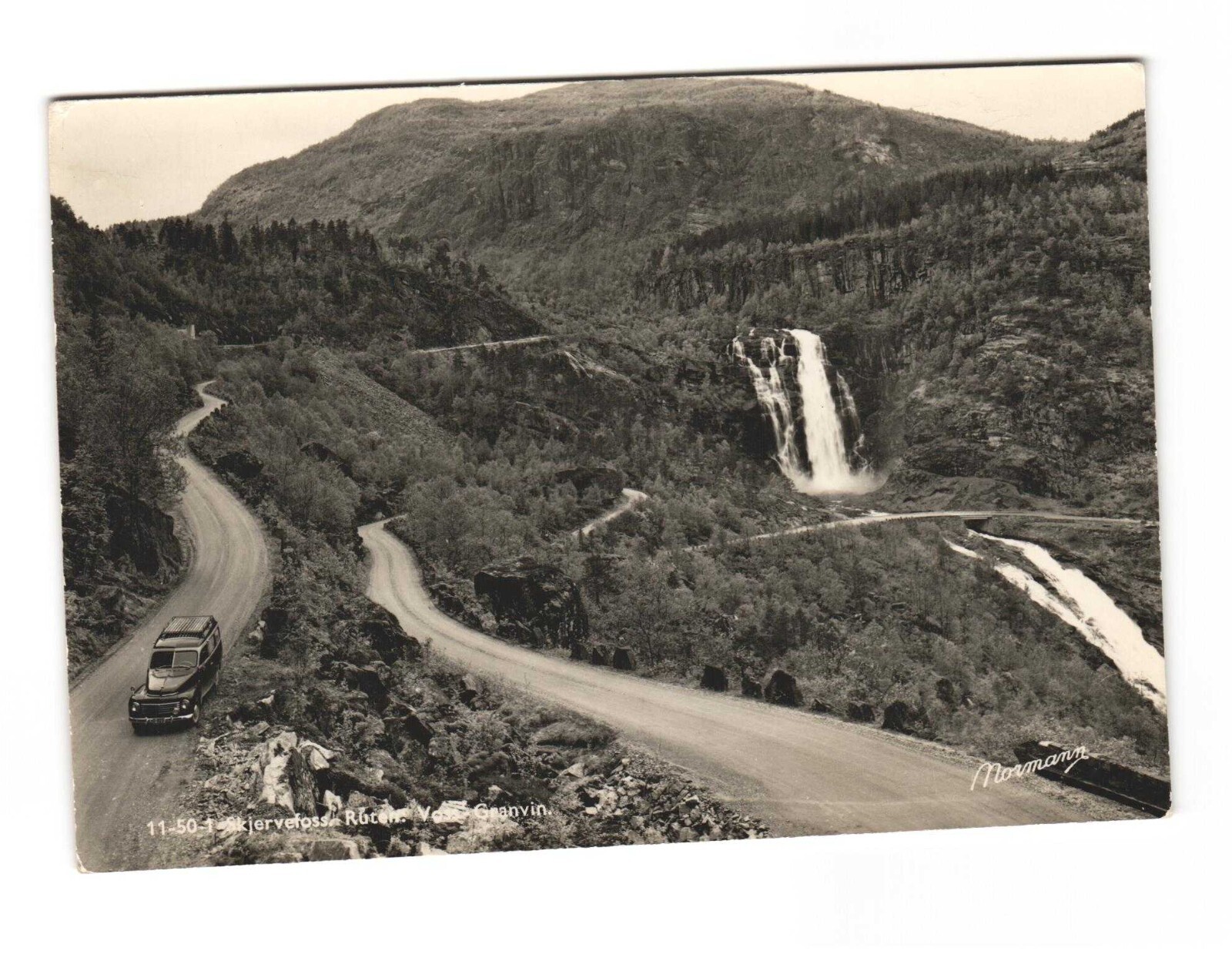 Skjervefoss Ruten. Voss Granvin. Norway Vintage Postcard Unposted Skjervefoss Ruten. Voss Granvin. Norway Vintage Postcard Unposted