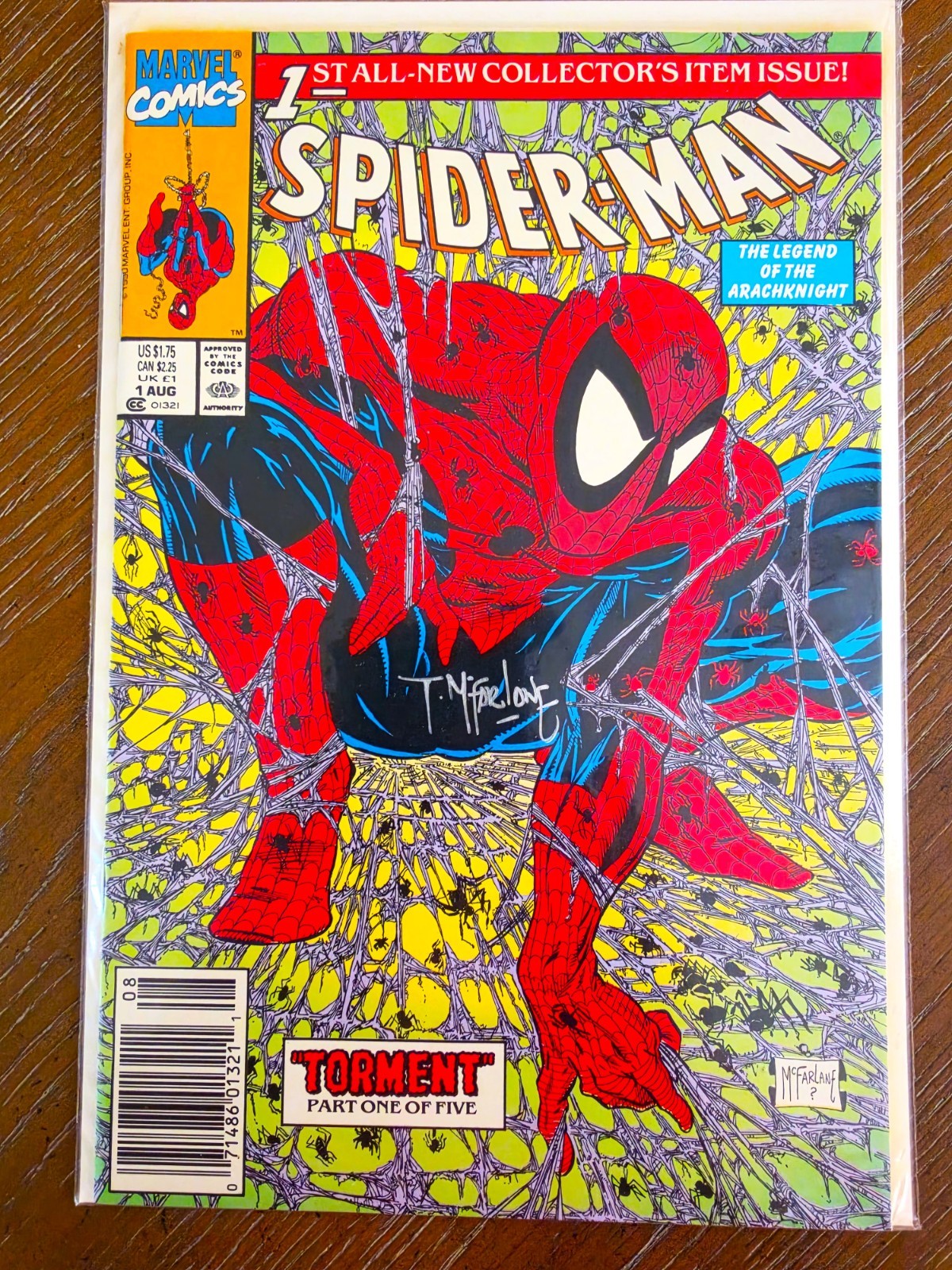 SPIDER-MAN #1 NEWSSTAND EDITION MINT SIGNED BY TODD MCFARLANE