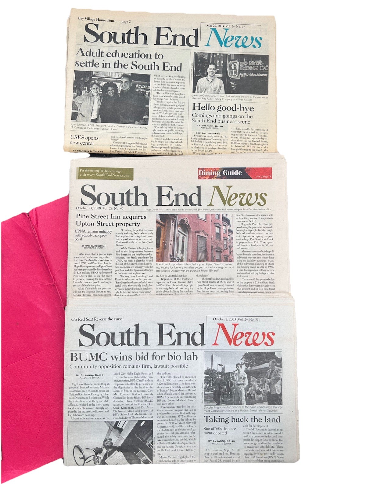 South End News May & October 2003, October 2008 South Boston, Mass Newspapers South End News May & October 2003, October 2008 South Boston, Mass Newspapers