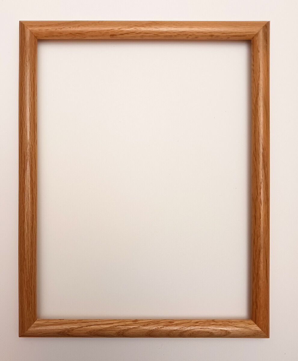 Vintage American Light Natural Rounded Solid Wood Photo Art Print Frame 8½ x 11