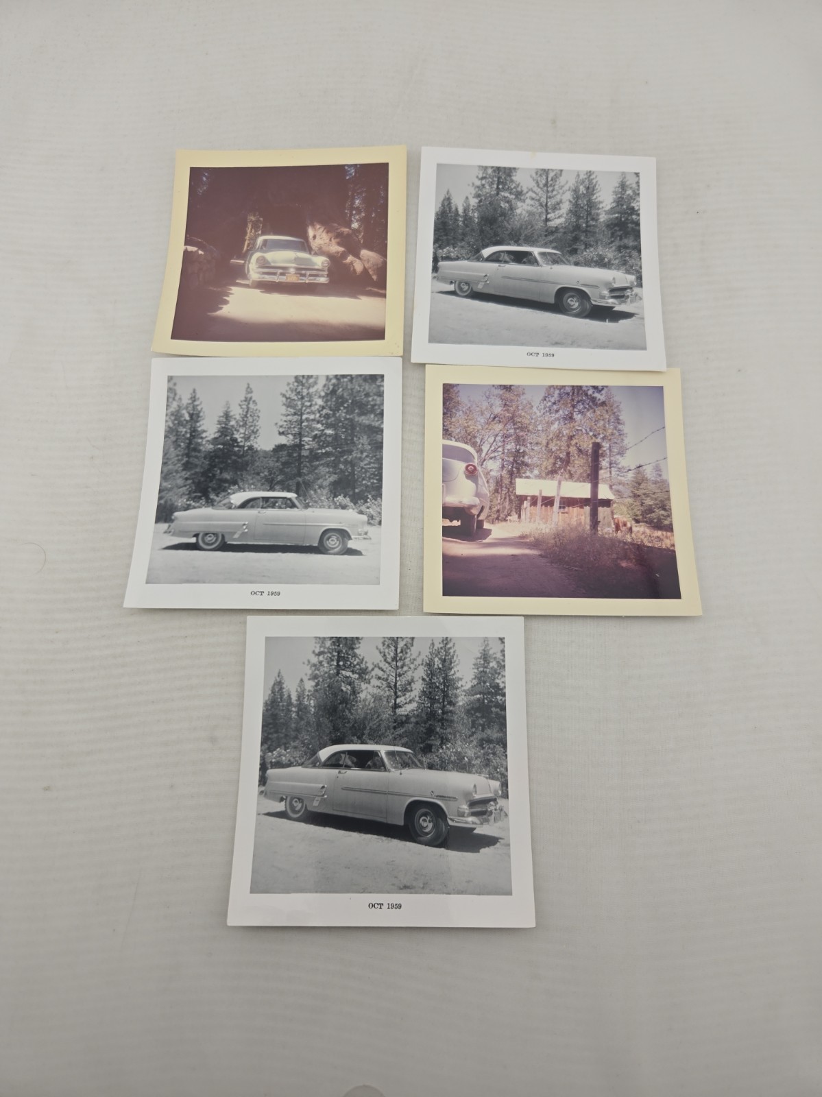 Hudson Hornet Lot Of 5 Photos Snapshots Baby Blue c1950s