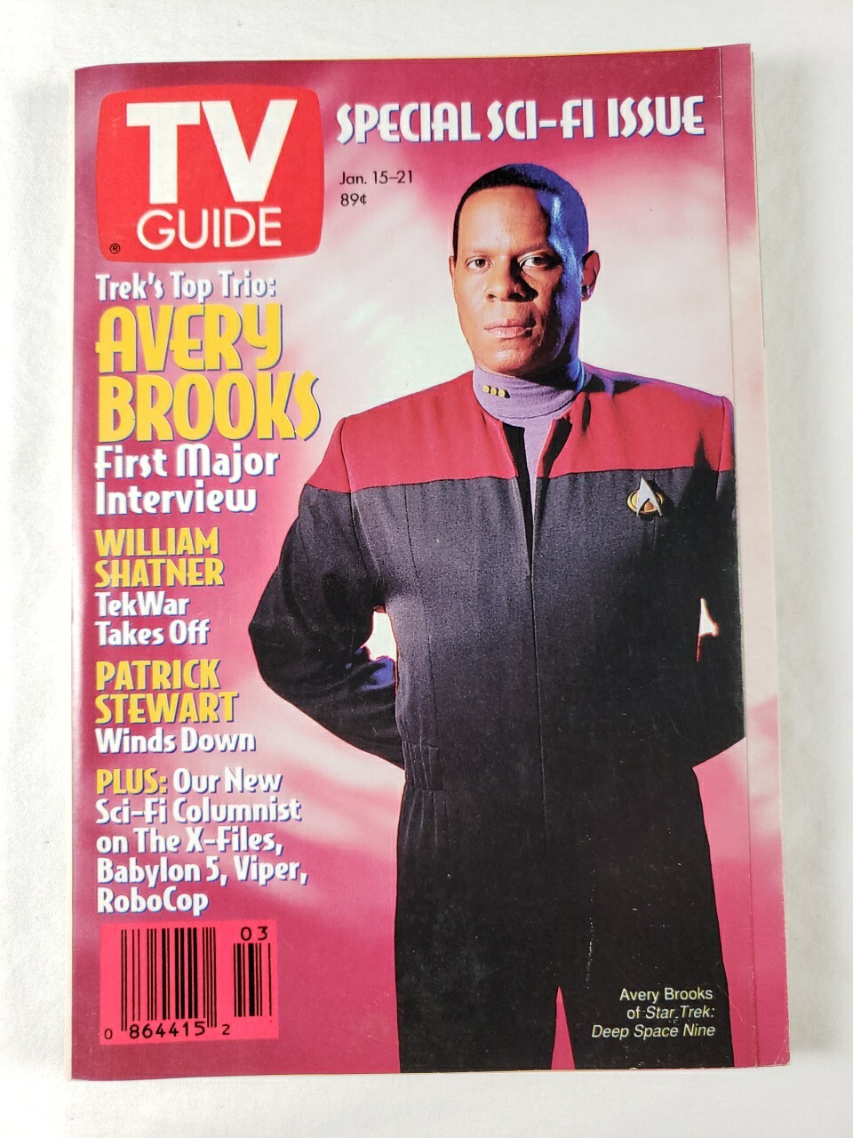 TV Guide Jan 15 - 21, 1994 Sci-Fi Issue Avery Brooks Shatner Stewart X-Files