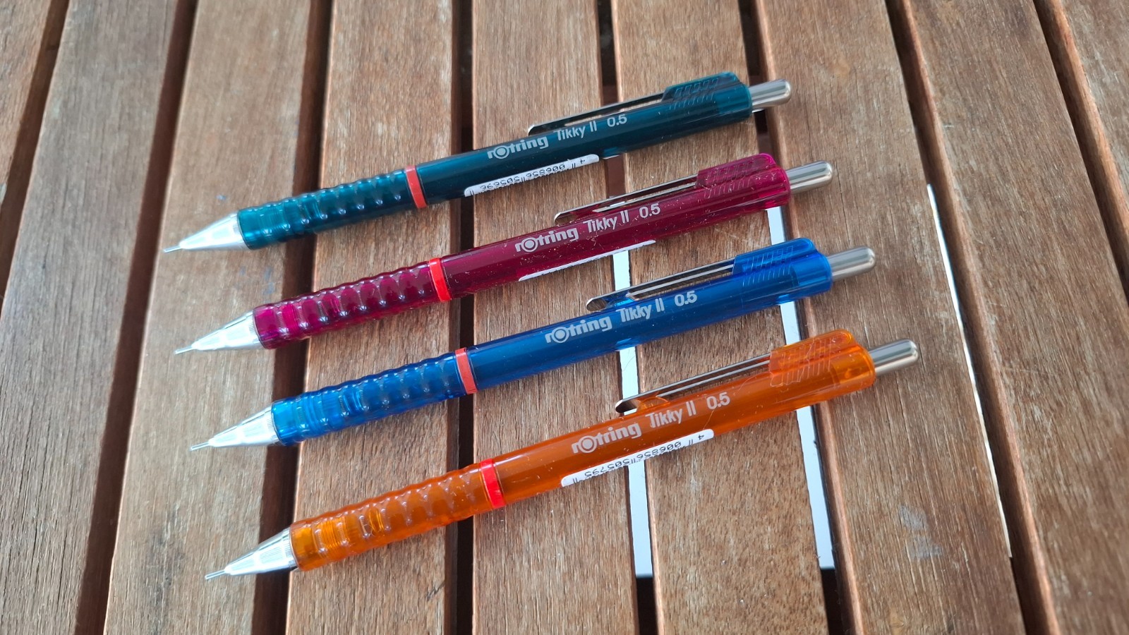 rare Rotring Tikky II transparent body mechanical pencil lot NOS