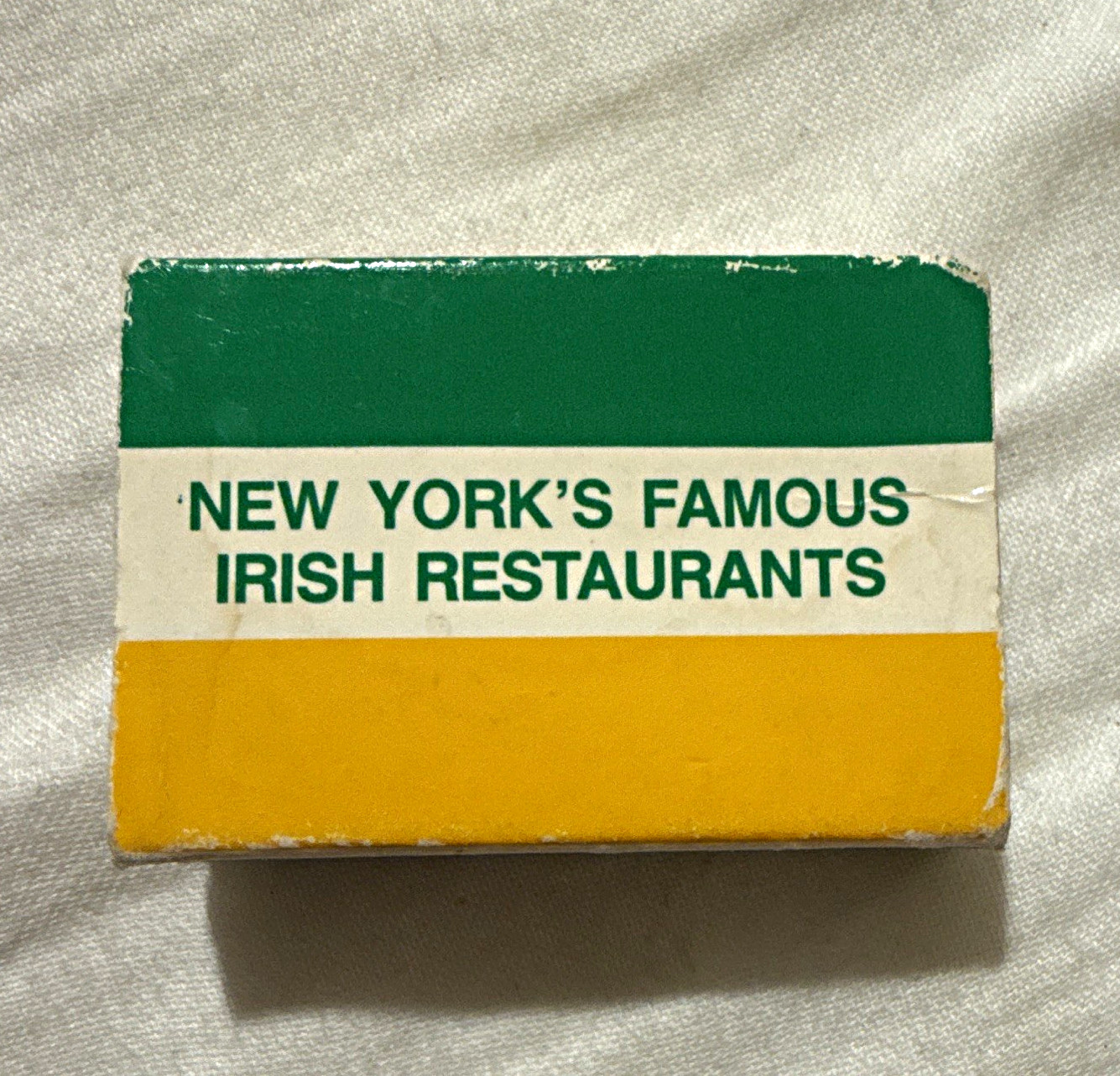 New York Famous Irish Restaurants Matchbox American Ace Universal Match
