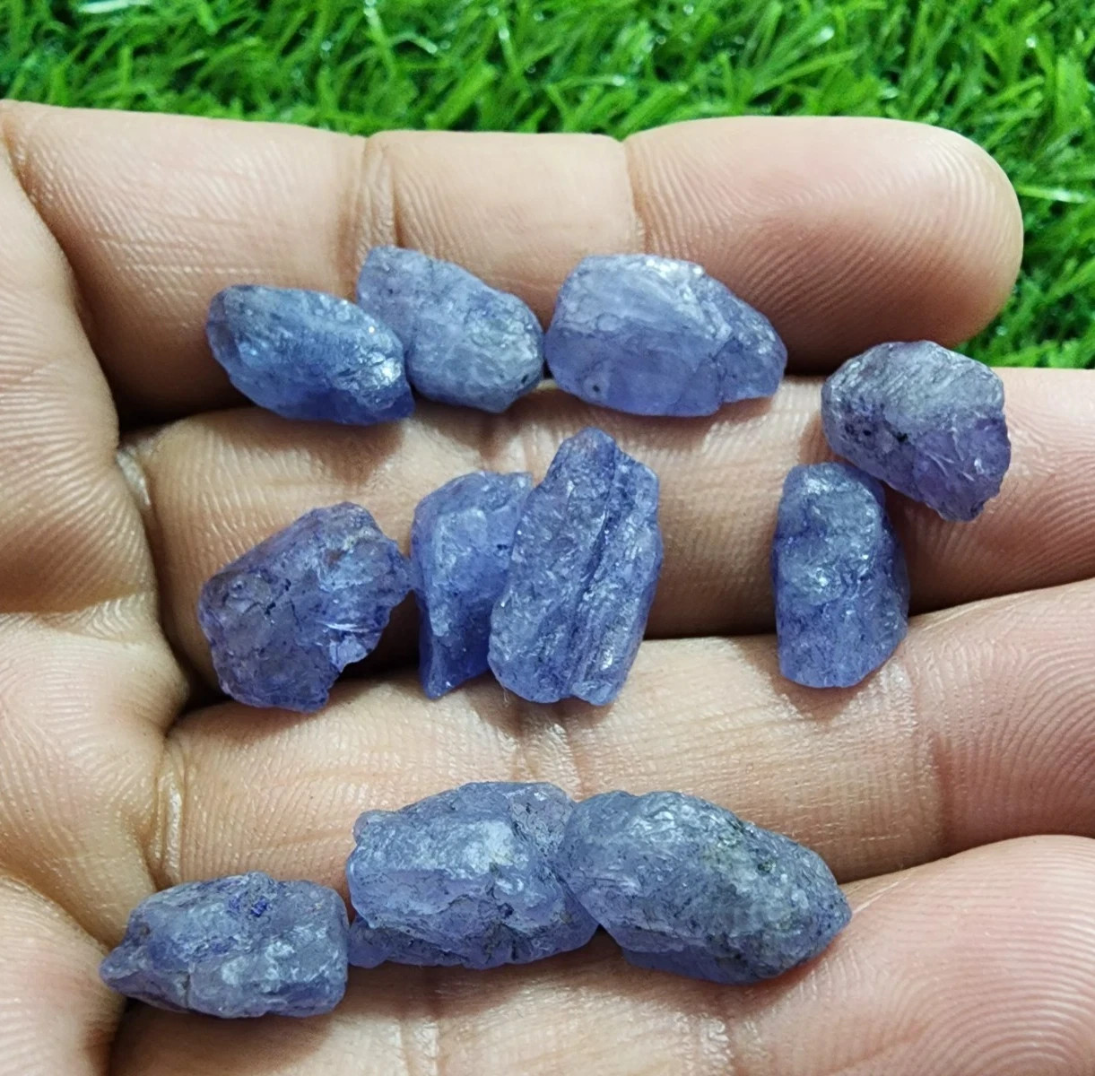 Excellent A+ Tanzanite Rough 11 Pcs Lot Size 13-16 MM Loose Gemstone For Jewelry