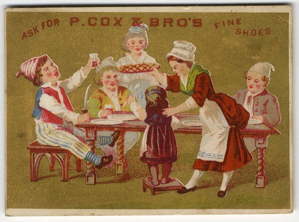 New York Greenwich St CLARK SHOE EMPORIUM P Cox 1880\'s VICTORIAN Trade Card
