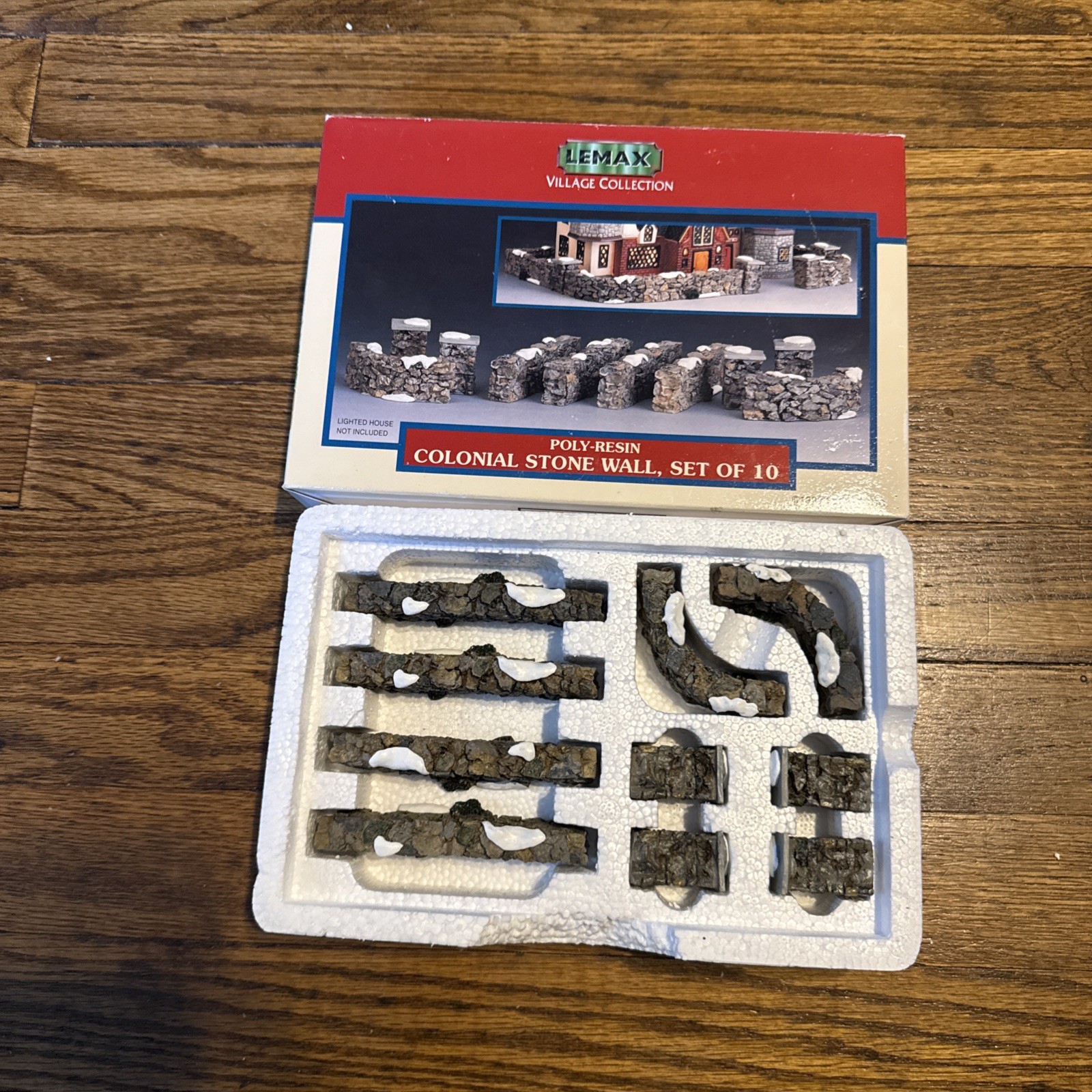 Lemax Colonial Stone Wall Set of 10 Poly-Resin Village Collection w/ Box Lemax Colonial Stone Wall Set of 10 Poly-Resin Village Collection w/ Box