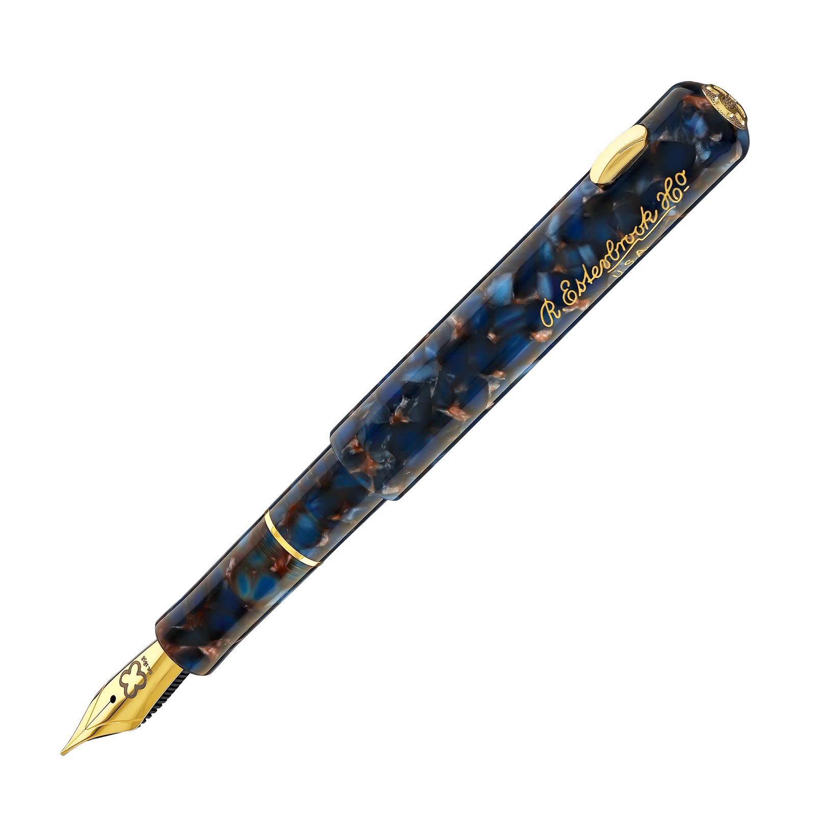 Esterbrook Niblet Fountain Pen in Nouveau Bleu with Gold Trim - Fine - NEW