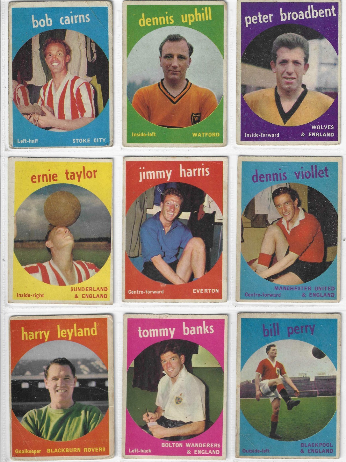 A&BC 1960/61 \'Footballer\' Black Backs - Series 2 - 18 Cards