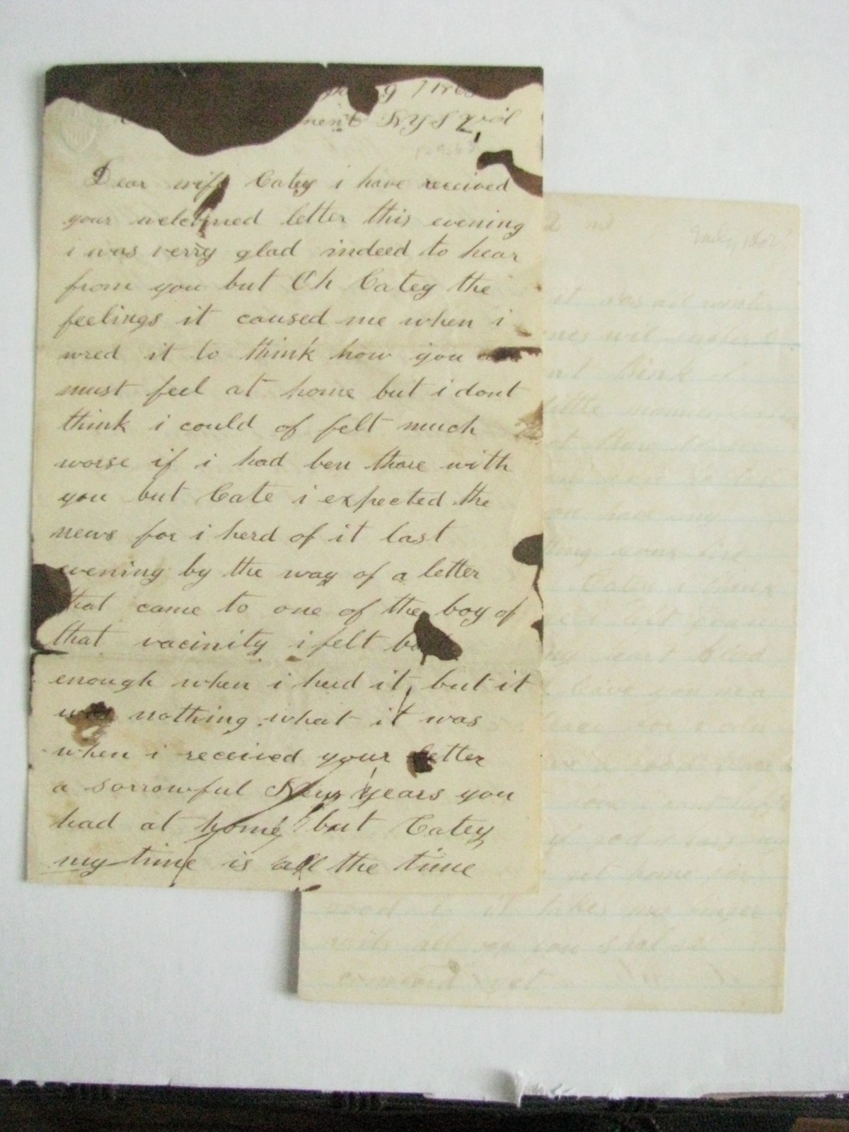 CIVIL WAR  SOLDIER  LETTER  115TH NEW YORK  AT YORKTOWN VIRGINIA