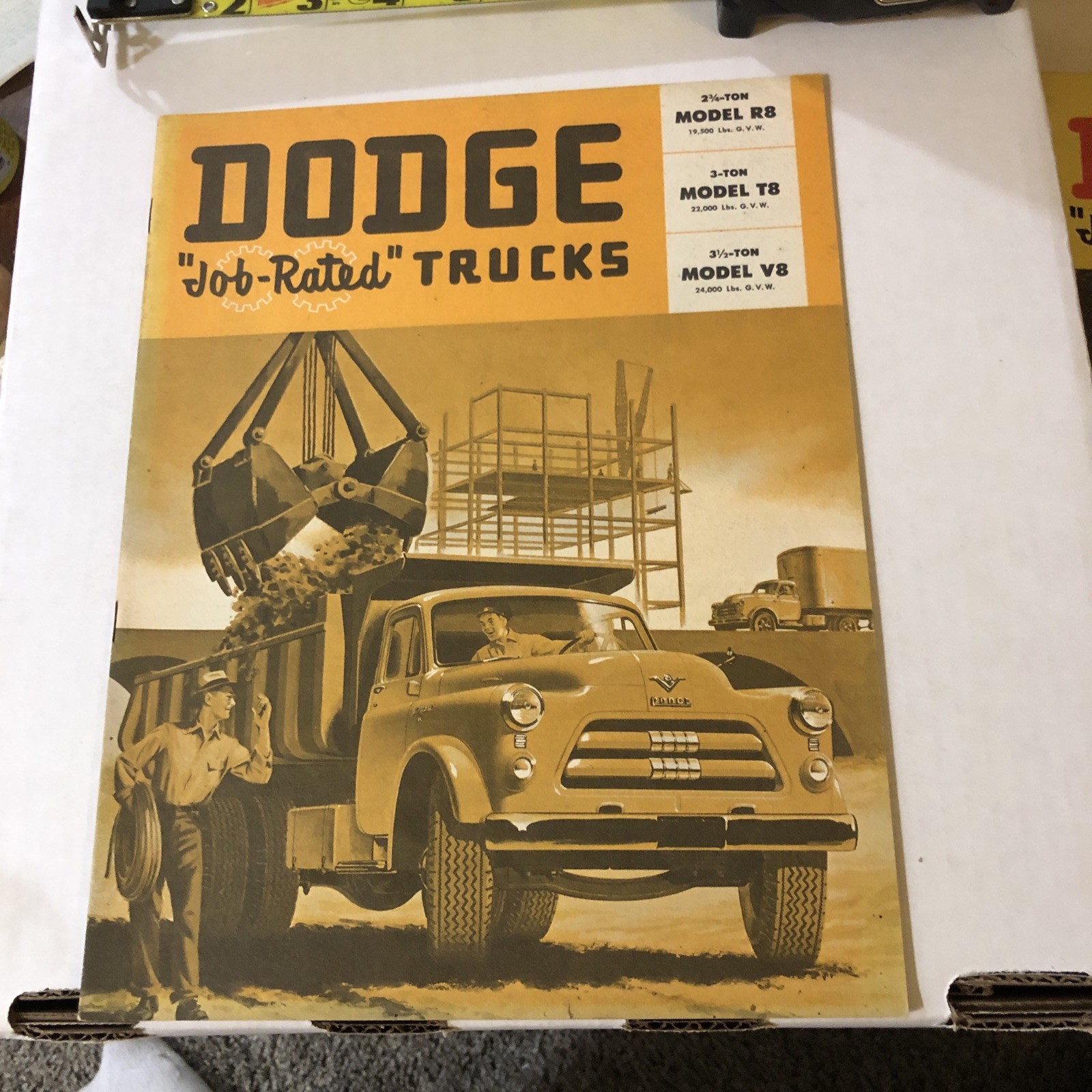 Original 1954 Dodge R8 2 3/4 Ton T8 3 Ton V8 3 1/2 Ton Truck Sales Brochure 54