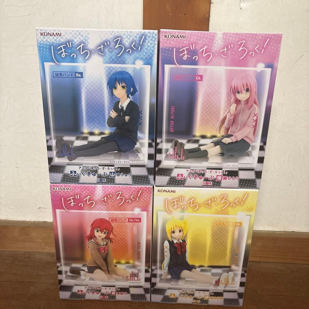 Bocchi the Rock FigCube Set of 4 Hitori Nijika Ryo Ikuyo KONAMI Figure