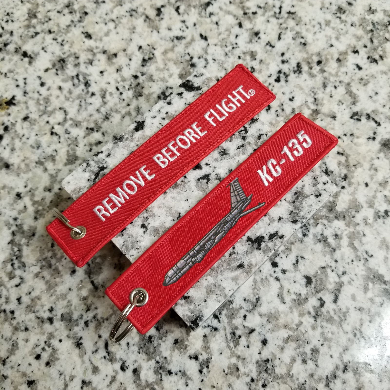 KC-135 Stratotanker Remove Before Flight ® Keychain, Tag, Streamer KC-135 Stratotanker Remove Before Flight ® Keychain, Tag, Streamer