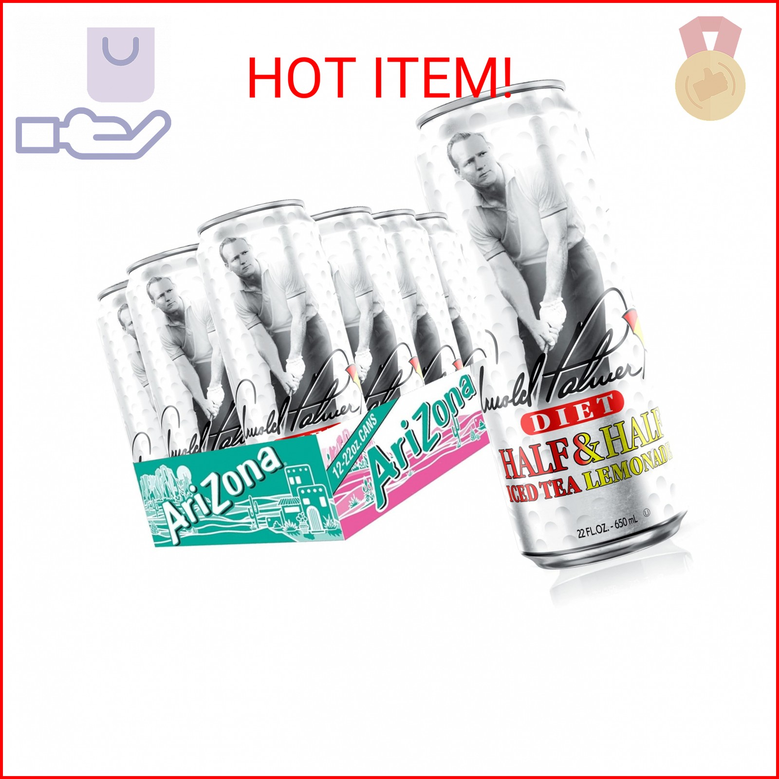 AriZona Diet Arnold Palmer - Half and Half, Big Can, 22 Fl Oz (Pack of 12) AriZona Diet Arnold Palmer - Half and Half, Big Can, 22 Fl Oz (Pack of 12)
