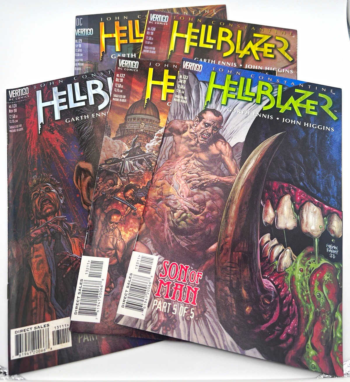 Vertigo Hellblazer Son of Man #1-5 Full Run Comic Lot 1998 Ennis Constantine