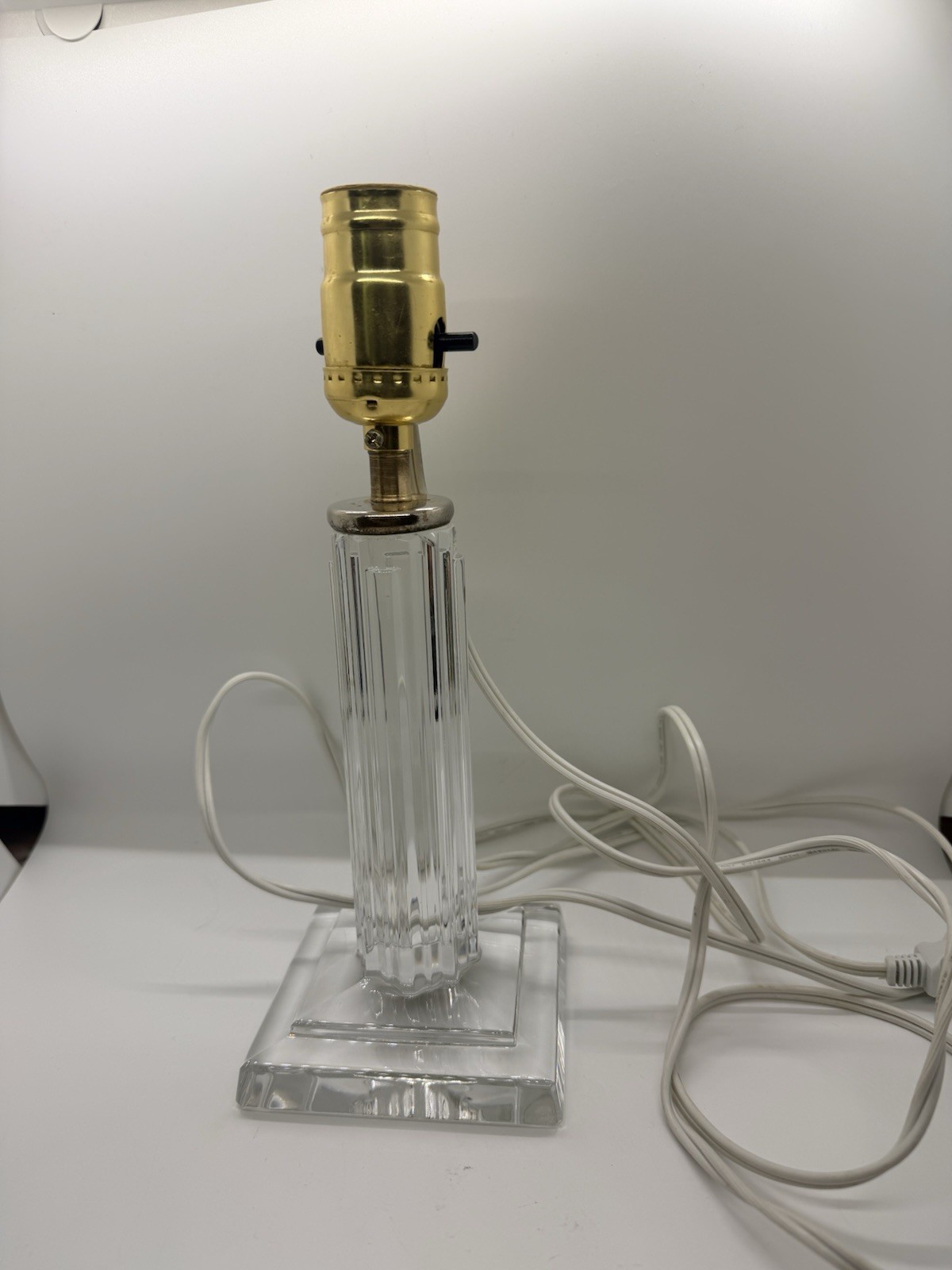 Waterford Crystal Metropolitan 10 Inch Electric Lamp Base Rare Marked