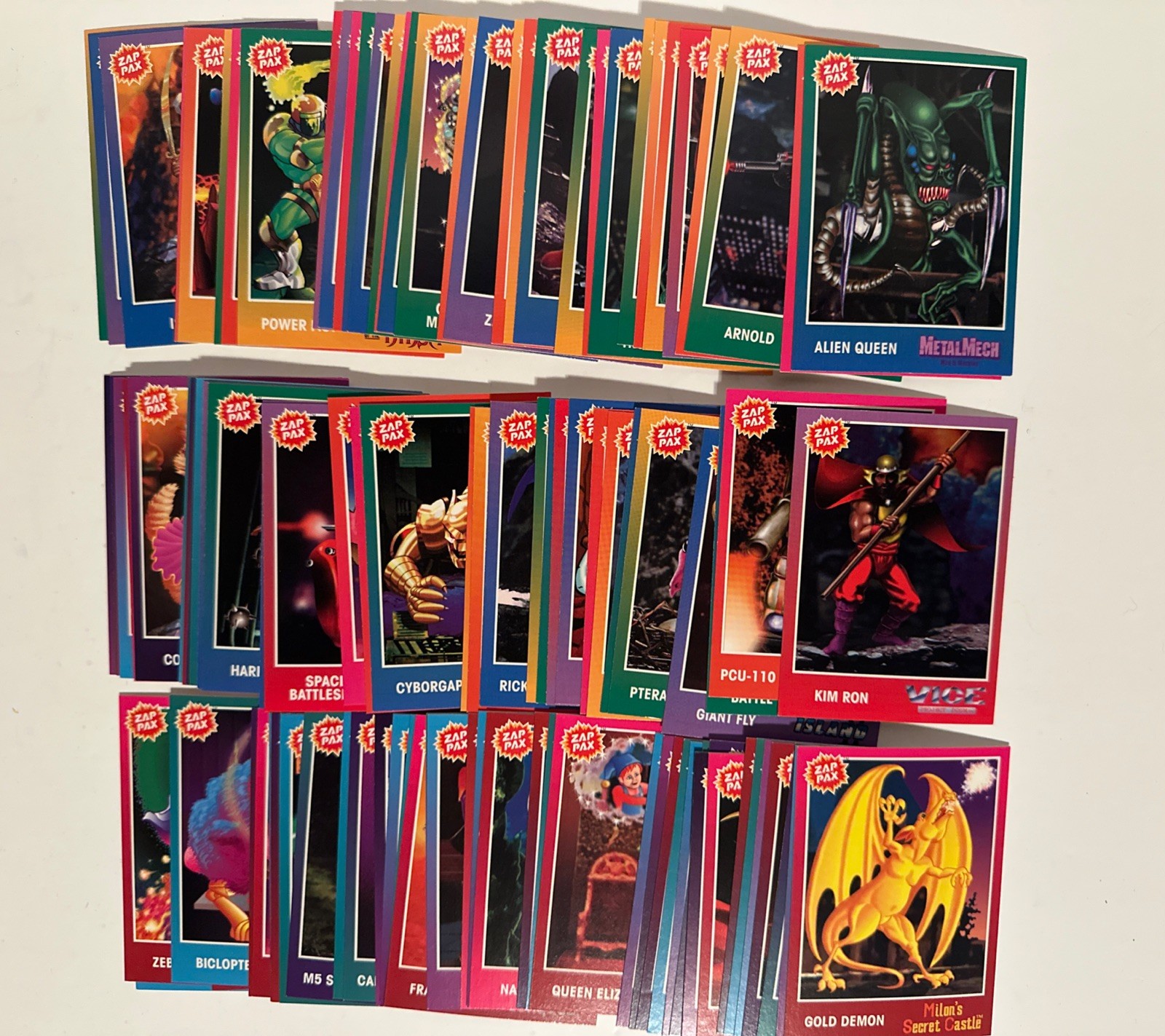 1992 Cardz Nintendo Zap Pax Video Game Complete Base Set 110 Cards NM