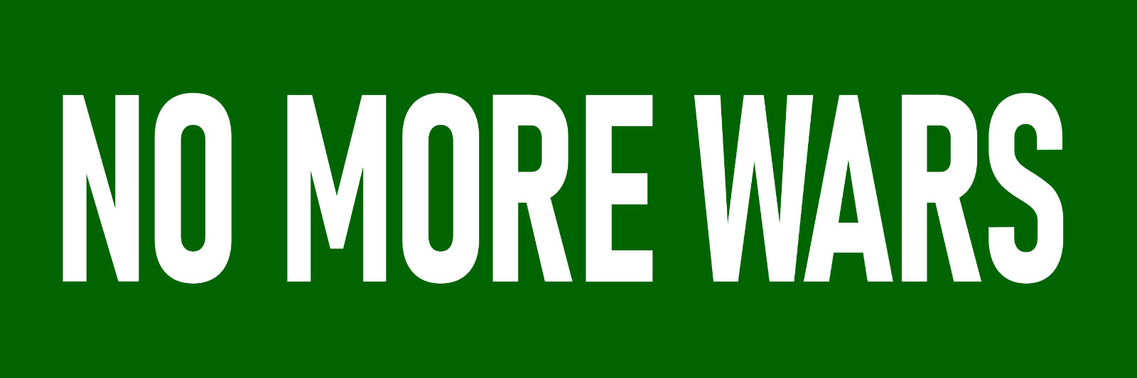 No More Wars Sticker 2x6\
