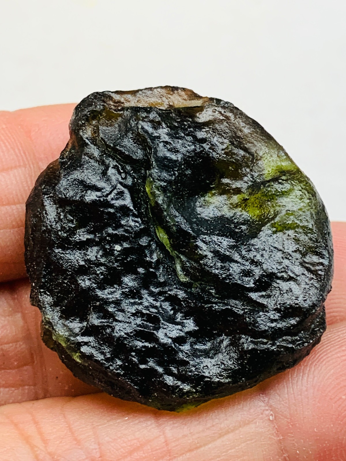 TOP Moldavite Raw Moldavite Crystal from Czech Republic PICcertificate 68CT
