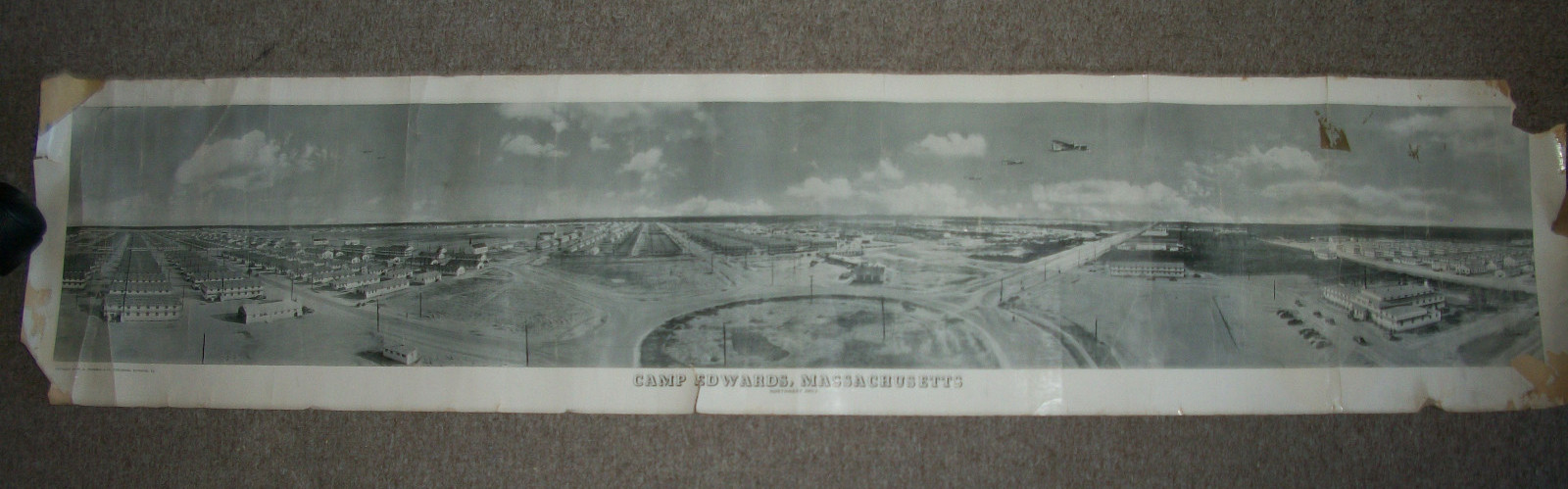 VINTAGE WWII CAMP EDWARDS, MASSACHUSETTS MILITARY INSTALLATION PHOTO PRINT 42\