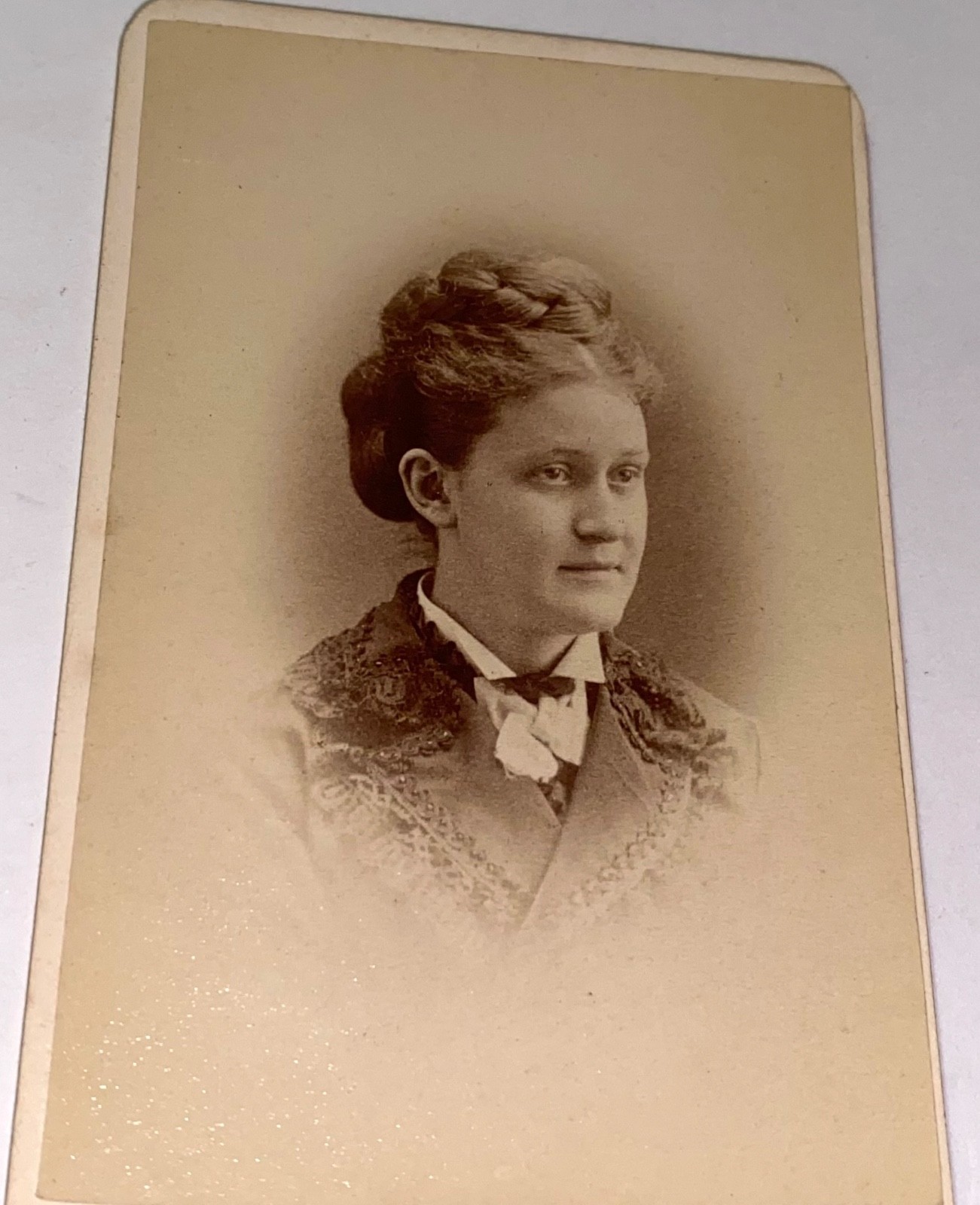 Rare Antique ID'd Victorian American Teacher Carrie Howe Tucker MA CDV Photo US