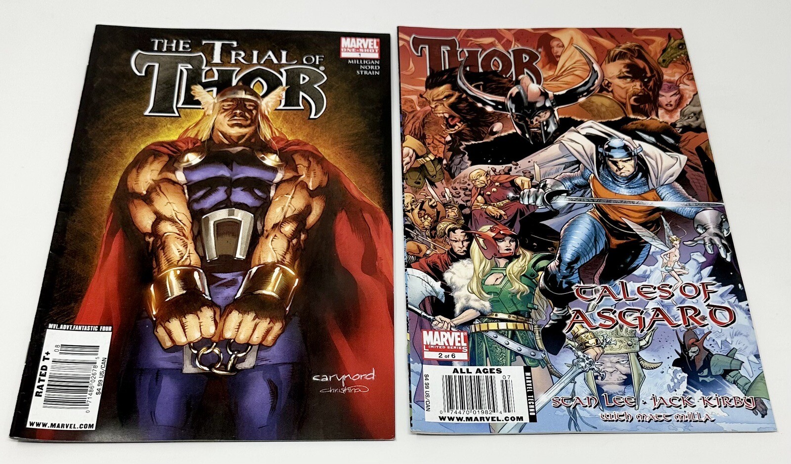 Thor Marvel Comics x 2 The Trial of Thor 2009 #1 Cary Nord Peter Milligan Asgaro