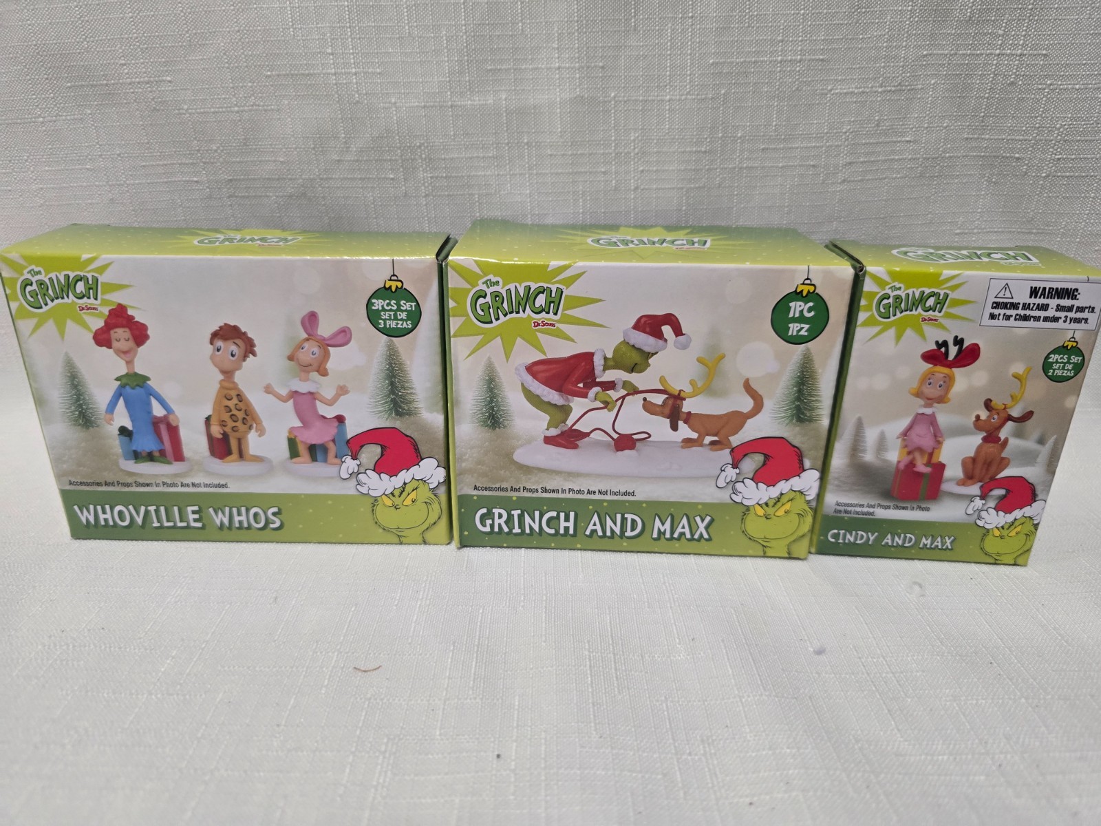 The Grinch Whoville Whos-Grinch & Max - Cindy And Max Figures