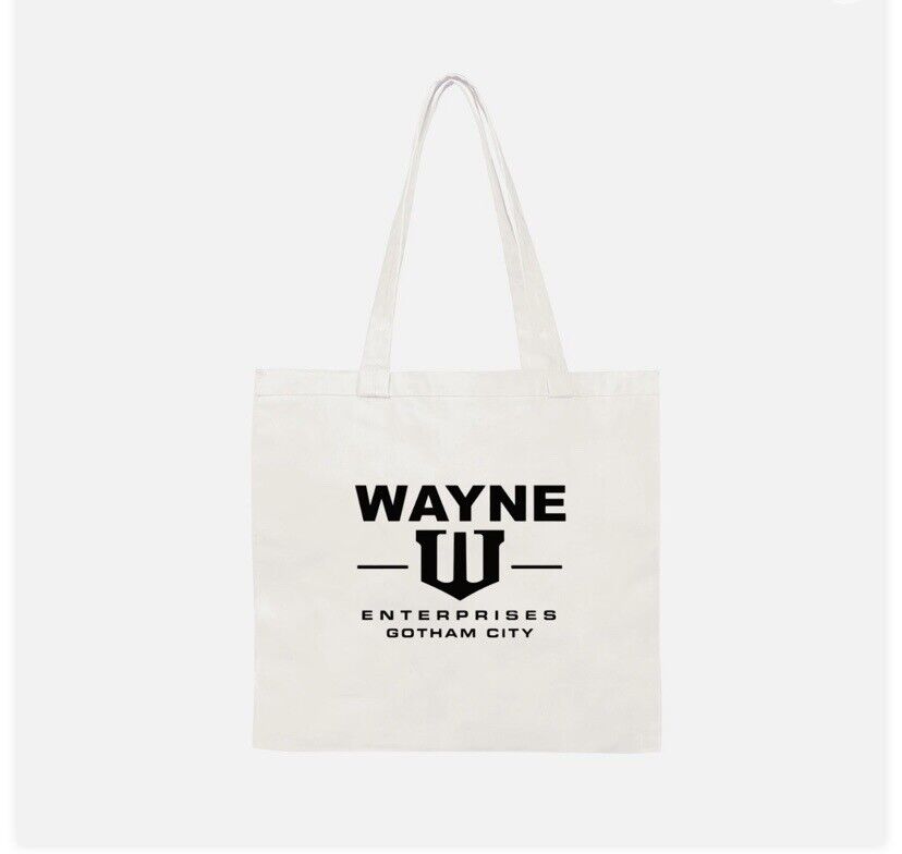 1 Wayne Enterprises Batman Reusable Gotham Cotton Tote  Bag. NEW. Designer