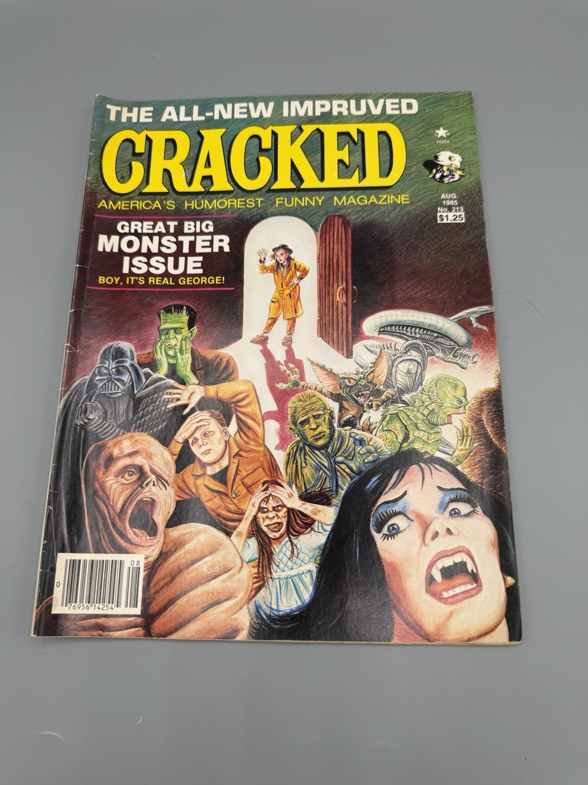 Cracked Magazine #213 Aug 1985 Great Big Monster Issue Vintage Horror Humor