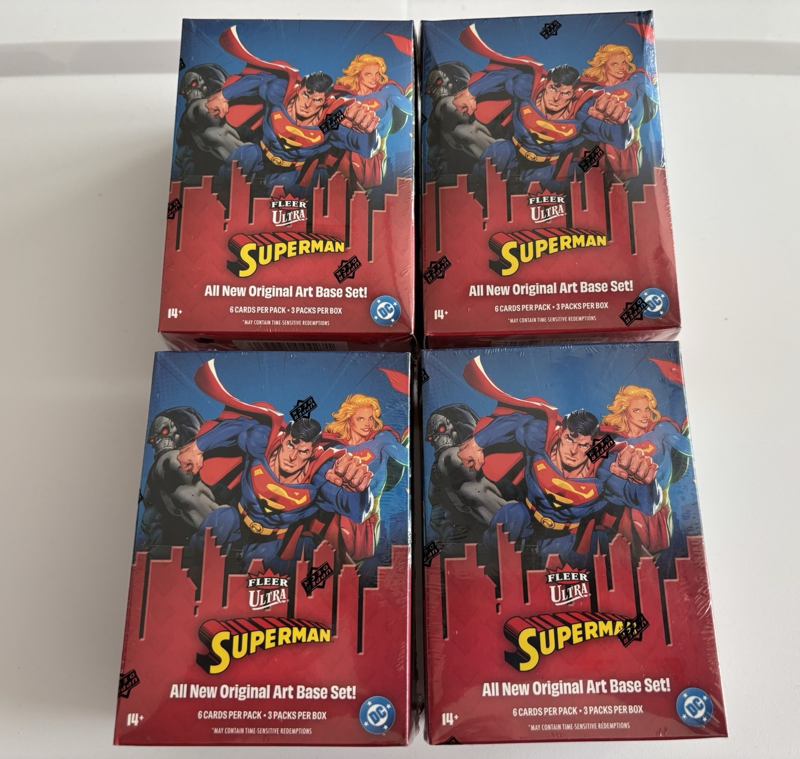Upper Deck Lot of 4 Superman Fleer Ultra Blaster Boxes 2026 Brand New Sealed DC