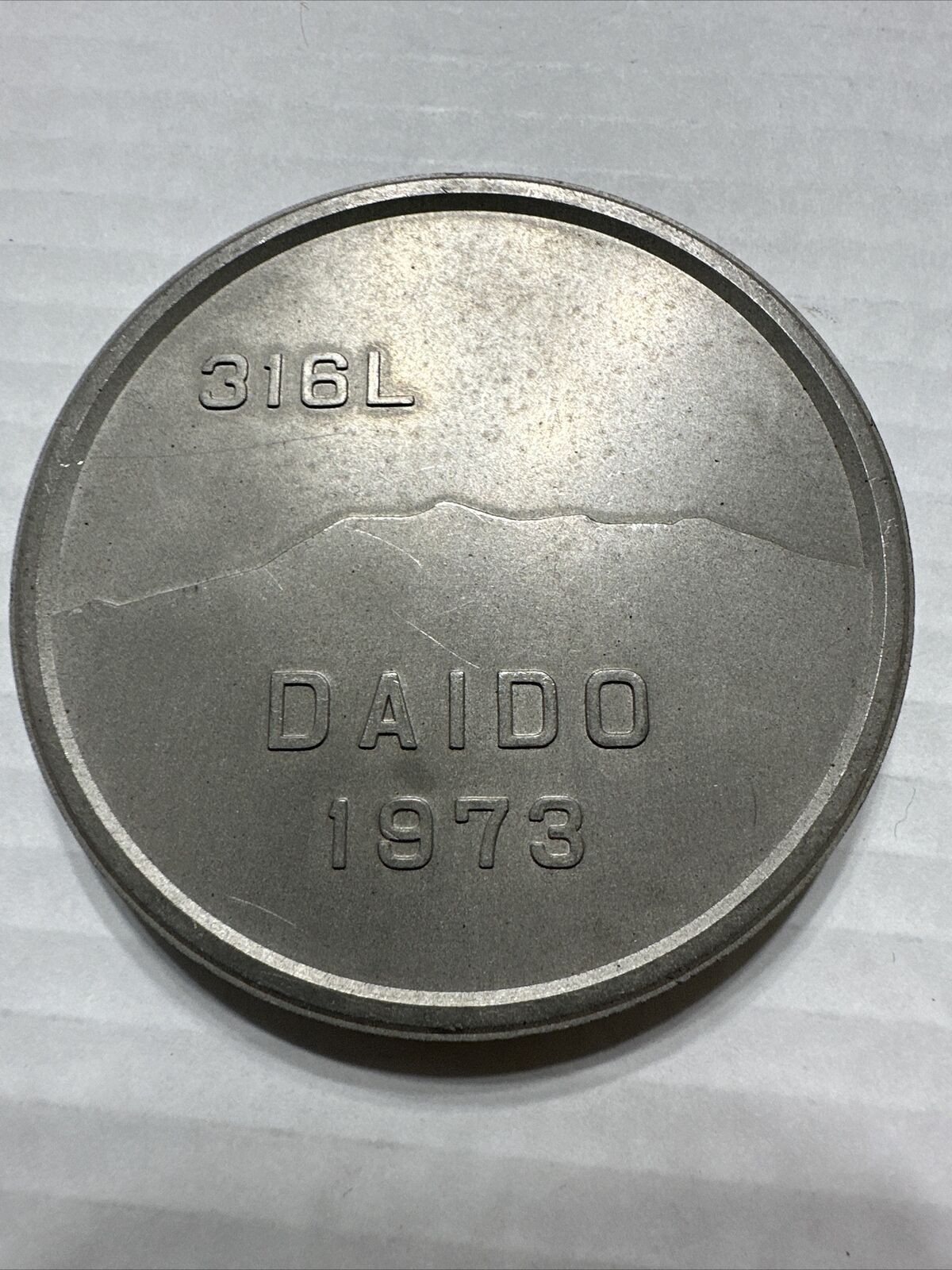Rare Daidō Metals 1973  Metal Paper Weight Industrial Vintage