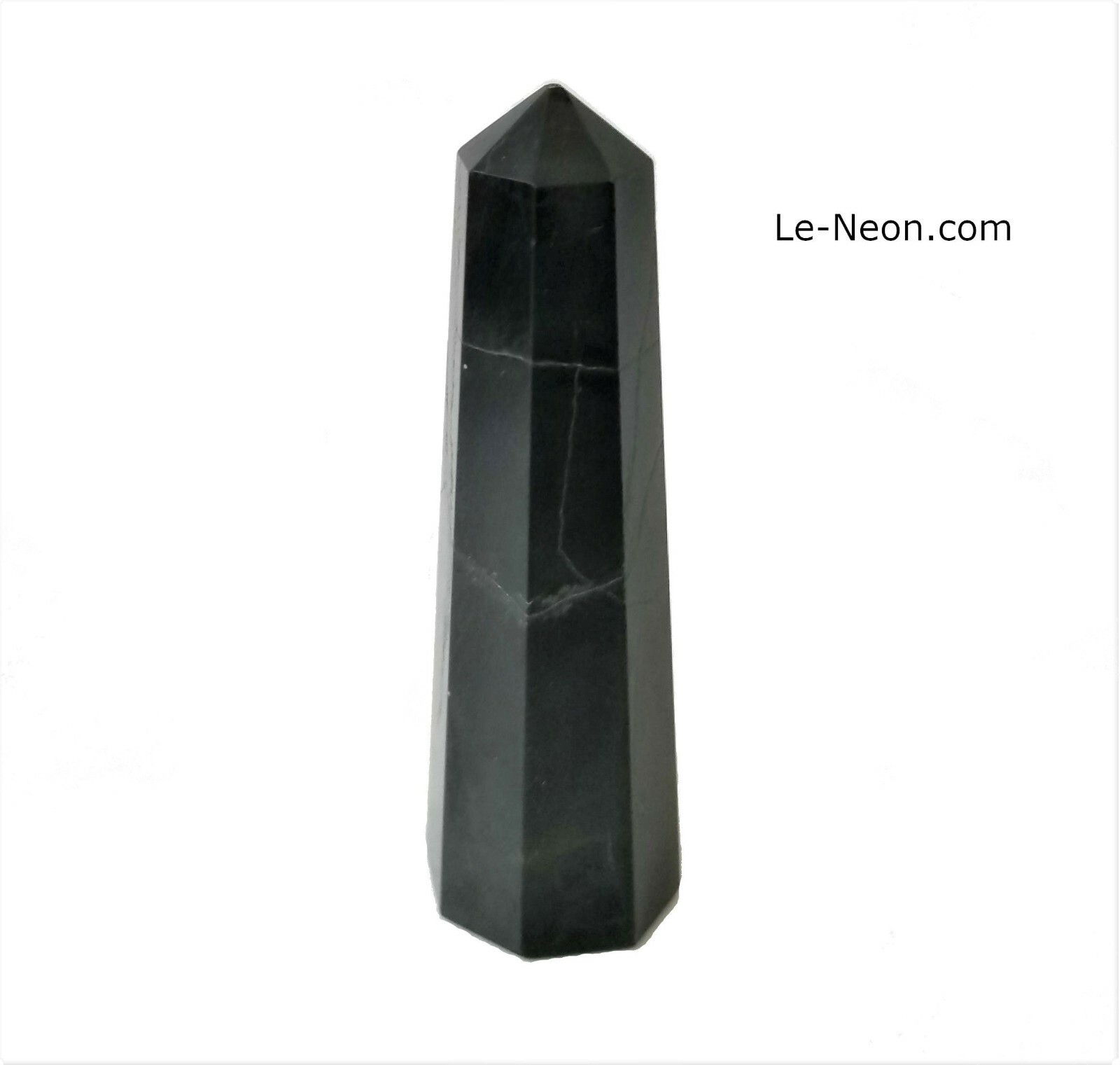 1 Black Onyx Tower Wand Point, Black Onyx Polished, Grade 