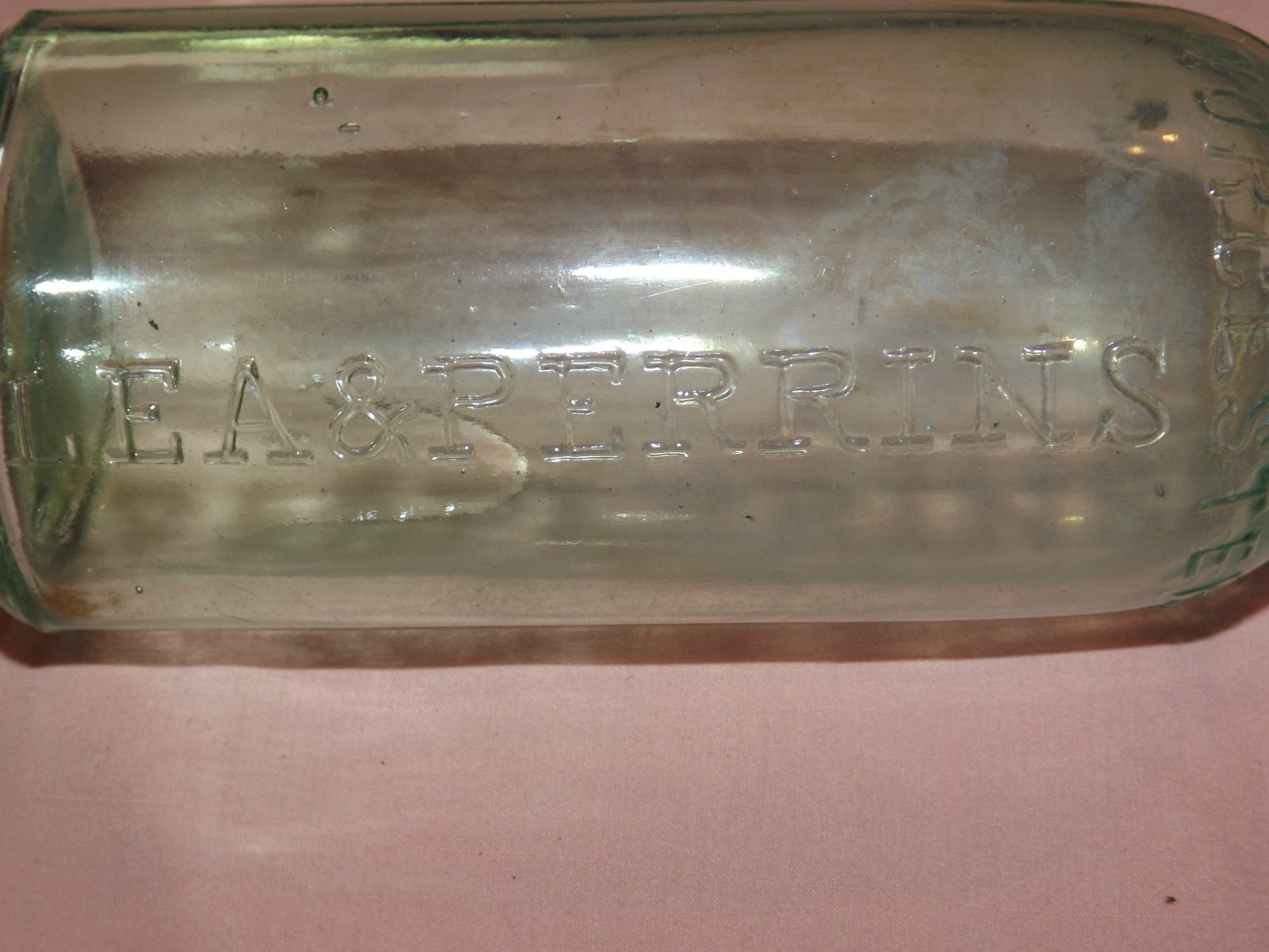 VINTAGE EARLY 1900S LEA & PERRINS WORCESTER SHIRE GREEN BOTTLE