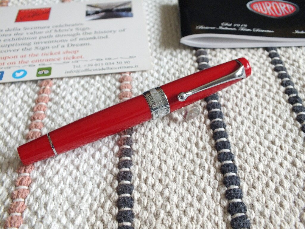 Aurora Ltd Edition 330 Optima Red 14K Flexible F Fountain Pen Discontinued DDP