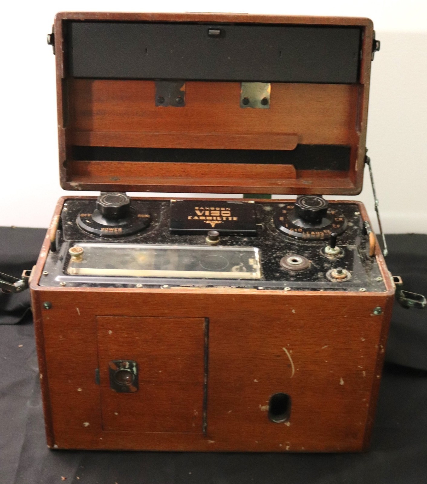 Sanborn Viso-Cardiette Model 572 Vintage EKG ECG Machine Named Cabinet