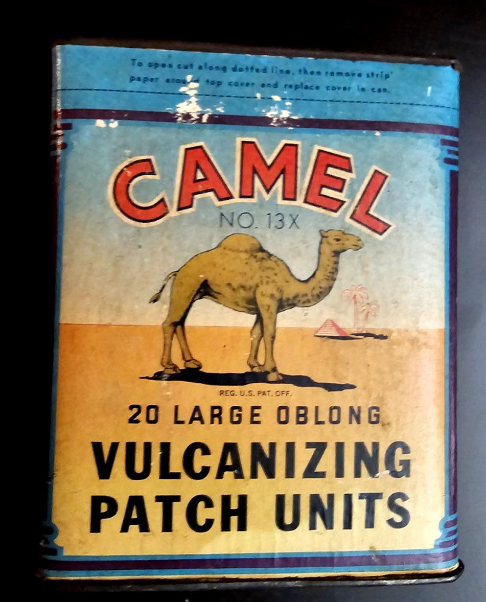 Vintage Camel Box of Vulcanizing Patch Units 20 Large Oblong NO. 13X RARE NOS Vintage Camel Box of Vulcanizing Patch Units 20 Large Oblong NO. 13X RARE NOS