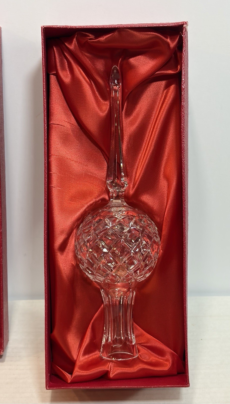 Vtg Waterford Crystal Christmas Tree Topper Finial Lismore Diamond Cut 10.25\ Vtg Waterford Crystal Christmas Tree Topper Finial Lismore Diamond Cut 10.25\