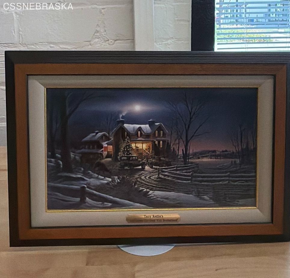 Terry Redlin And Crown Thy Good WithBrotherhood Framed Art Americana Cozy Winter
