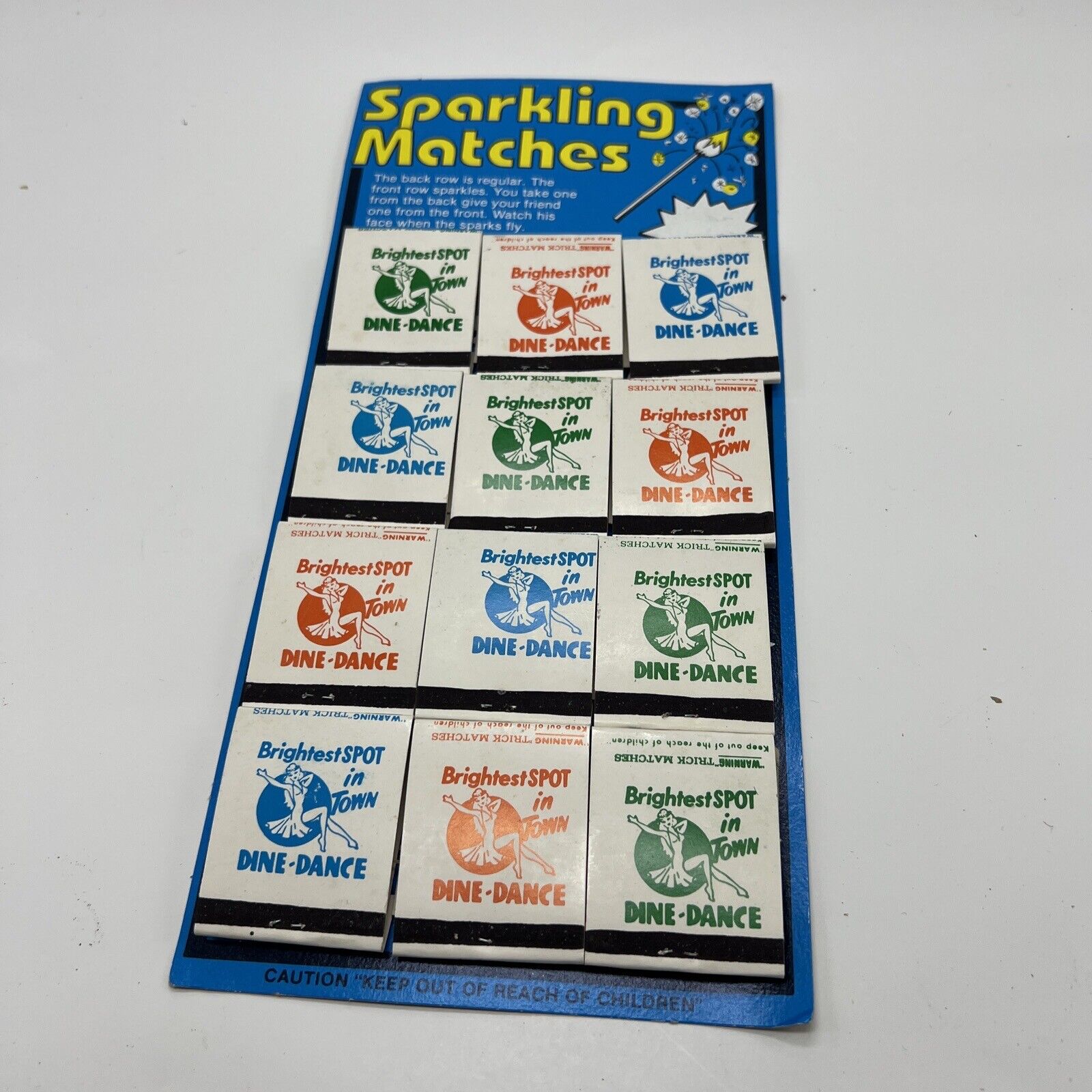 Vintage SPARKLING Matches - Store Display - Novelty Item / Trick Matches