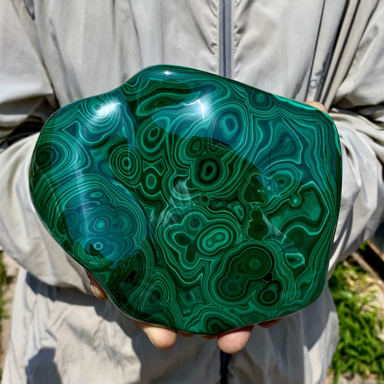 3.06LB TOP Natural Malachite crystal quartz Mineral specimen Reiki gem